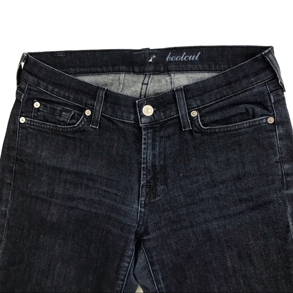 7FAM Dark Wash Bootcut Blue Jeans Sz 29